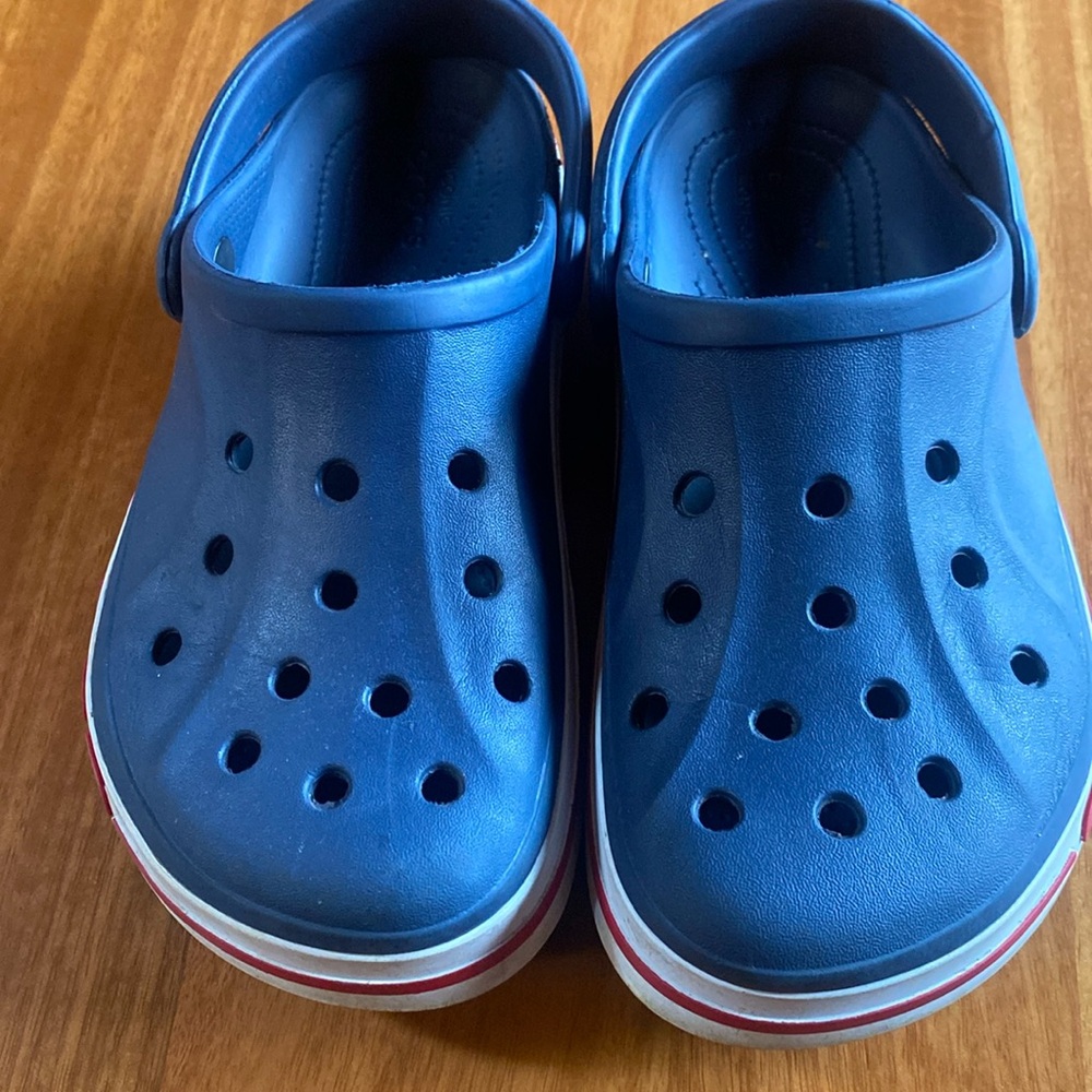 Navy women's crocs
